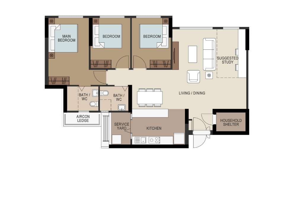 HDB 4-Room Flat - Before